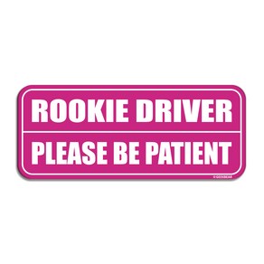 긱베어 루키드라이버 차량용 자석 마그넷 ROOKIE DRIVER 뉴드라이버 초보운전 NEW DRIVER, 핑크, 1개