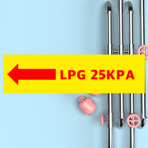 LPG 25KPA 배관 라벨스티커