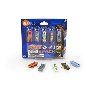 Hexbug HEXBUG 나노 니트로 5팩 진동 기술이 적용된 감각 고양이 및 어린이 장난감 STEM 키트 미니 로봇 만 3세 이상 아동용 배터리 포함 멀티컬러, 이전 버전