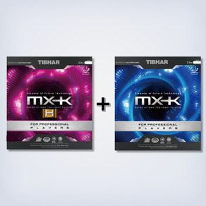 [묶음 상품] 티바 MX-K (H) PRO + MX-K PRO 탁구러버, 블랙, 블랙