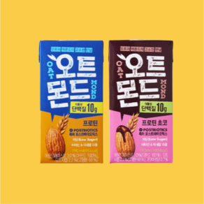 NEW 롯데칠성 오트몬드 프로틴맛 2종 택1 24팩, 190ml, 24개