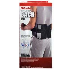 뮬러 Adjust to Fit Back Bace 6617 허리보호대 조절형, 1개