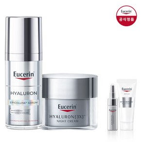 [유세린] 하이알루론 에피셀린 세럼 30ml + 하이알루론 3X 나이트크림 50ml [증정]3X컨센트레이트 미니 5ml + 3X나이트크림미니 7ml, 1개