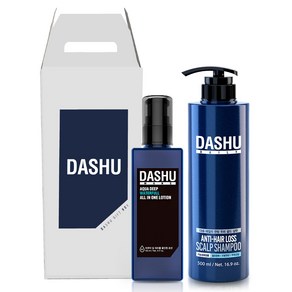 다슈 맨즈 아쿠아 딥 워터풀 올인원 로션 153ml + 데일리 한방 두피케어 골드 샴푸 시트러스향 500ml 세트