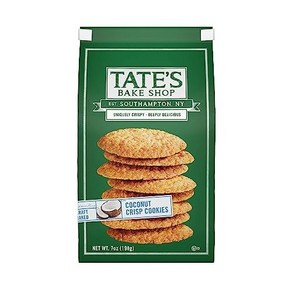 Tate's Bake Shop Coconut Crisp Cookies 7 oz Tate's Bake Shop 코코넛 크리스프 쿠키 7온스