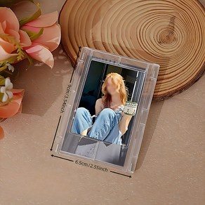 히로우몰 냉장고 마그네틱 아크릴 미니투명액자, 5개, 투명