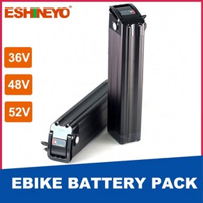 배터리 전기자전거 충전용실버 피쉬 Ebike 배터리 팩 전기 자전거 접이식 36V 48V 52V 15Ah 20Ah 리, 06 36V 22.3Ah L425, 한개옵션1, 1개