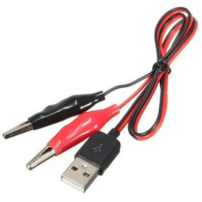 USB 암 커넥터 악어 테스트 클립 클램프-USB 수 어댑터 케이블 커넥터 전원 공급 장치 어댑터 와이어 길이, 1. Male Connecto, 1개
