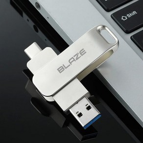 블레이즈 USB 메모리 128G C타입 USB 듀얼 아연합금 당일발송, 64GB, 1개