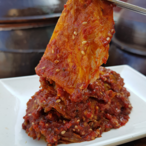 국산 수제 경상도 삭힌 양념 콩잎 장아찌, 1개, 400g