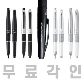 무료각인+전용케이스 펜텔 한정판 케리샤프 블랙앤화이트 P1035L 0.5mm, 화이트앤실버  P1035L-WZO, 1개