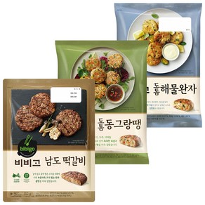 CJ제일제당 비비고 도톰 동그랑땡 560g 1개+도톰 해물완자 510g 1개+남도떡갈비 450g 1개, 1세트