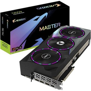 GIGABYTE GVN4090AORUS M24G D AORUS GeFoce RTX 4090 마스터 24G 그래픽 카드 WINDFORCE 팬 3배 24GB 384비트 GDDR6, 1개