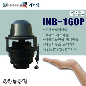 이노텍/흡출팬//정화조팬//환기팬/스텐레스//합성수지/플라스틱팬////INB-160P