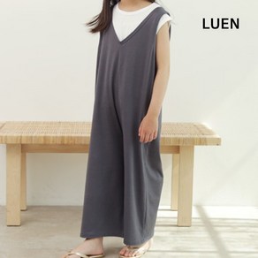 LUEMBLE 리리툐 점프 수트 여아 여자 아동 키즈 유아 데일리 기본 멜빵 바지 등원 와이드 통 일상