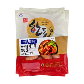 대림 한돈 그릴 비엔나 230g+230g 국산 돼지고기, 230g, 2개