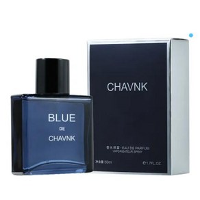 향수 남성향수 남성용 클래식 블루 DE CHAVNK EAU PARFUM 페로몬 향수 푸른 바디 스프레이 신사 여성 유인 50ml, 1개