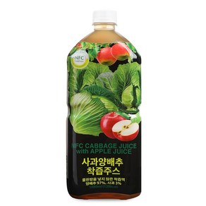 파모빗 사과 양배추즙 NFC 저온 착즙 100% 1000ml, 6개