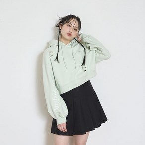 러브톡식 여성 LTXC 데미지 크롭 파카 후드티