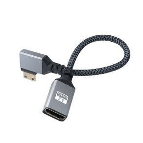 BD836 HDMI2.0 to mini HDMI 케이블 젠더 20cm 꺾임형