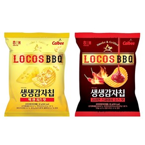 로코스 생생감자칩 맥 앤 치즈맛 x 코리안 스파이시 소스맛 세트, 2세트, 60g