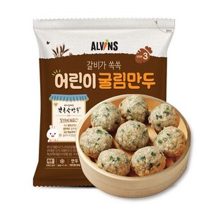 엘빈즈 갈비가 쏙쏙 어린이 굴림만두 6봉, 225g, 6개