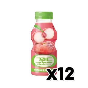 유어스 야쿠르트 그랜드 납작복숭아 대용량요구르트 280ml x 12개