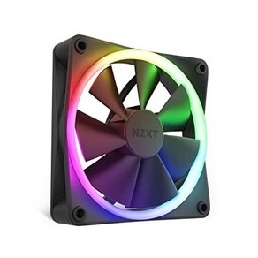 NZXT F120RGB 120mm RGB対応 블랙 PC 케이스 팬 RF-R12SF-B1 FN1761, 1개