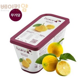 브아롱 베르가못냉동퓨레1kg +아이스박스 포함, 1개