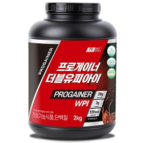 프로게이너 WPI 2kg 초코맛 분리유청단백질 아이솔레이트 단백질보충제 ISOLATE 프로틴쉐이크 식약처등록 건강기능식품, 1개