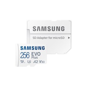 삼성전자 마이크로 SD카드 외장 메모리 EVO PLUS 64GB~512GB 어댑터포함, 256GB, 1개