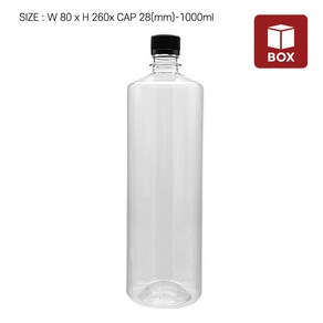 MIR (1BOX) PET-일자페트 1000ml (80개)