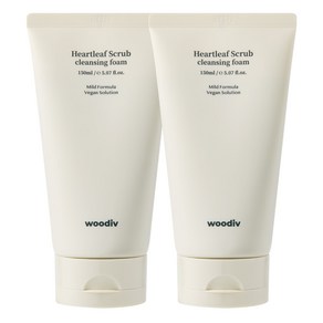 [우디브] 약산성 저자극 어성초 천연 스크럽 클렌징폼 / 딥클렌징 각질제거, 150ml, 2개