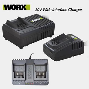 전동 드릴 WORX 20V 배터리 충전기 와이드 인터페이스 고속 충전 WA3924 WA3927 WA3922 전자 액세서리 공구, 1.WA3924, 1개