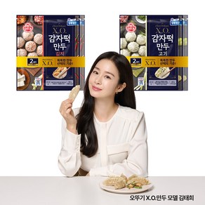 오뚜기 X.O. 감자떡만두 고기 320g 2개 + XO 감자떡만두 김치 320g 2개, 고기 320g 2개 + 김치 320g 2개