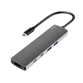 코시 HDMI PD USB 3.0 카드리더 타입C 멀티 USB 허브 DS3460CHU, 그레이, 1개