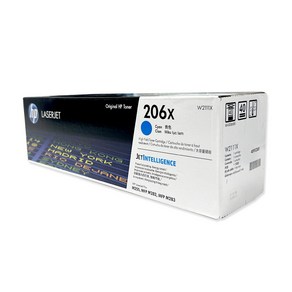 HP 206X 정품토너(대용량) W2110X검정 W2111X파랑 W2112X노랑 W2113X빨강 M255nw M255dw MFP M282nw MFP M283