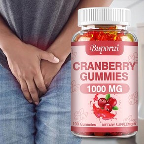 Buporai 크랜베리 1000mg 방광 신장 건강 요로 감염 지원 구미 60/100개