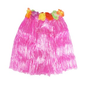 파티짱 훌라 스커트 30cm 하와이 소품 치마, 핑크