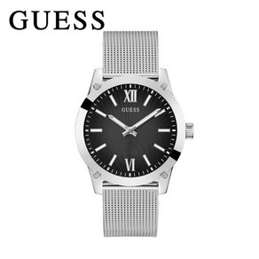 게스 GUESS 블랙 실버 크레센트 메탈 남성시계 GW0629G1 백화점 AS