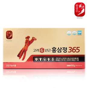 6년근 고려홍삼정 365 4개입 + 쇼핑백