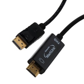 마하링크 디스플레이포트 to HDMI V1.1 2M ML-DPH12C, 1개