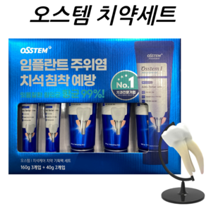 OSSTEM 오스템 임플란트 주위염 치약세트 치석케어치약, 3개, 160g