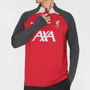 나이키 트레이닝 운동 축구 LiverPool FC 리버풀 DRI-FIT Strike 드릴 탑 레드-그레이