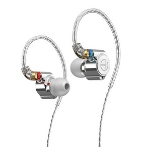 TRN TA1 헤드폰 1 Knowles BA+1DD 하이브리드 착탈식 리스닝 전문 튜닝 HIFI 저음 음악 IEM 헤드폰 소음 감소 헤드폰 스포츠 러닝 게임 헤드폰, White No Mic