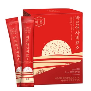 바른 애사비효소 애플사이다비니거 브로멜라인, 1박스, 30회분