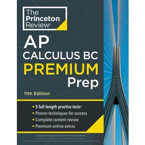 (영문도서) Pinceton Review AP Calculus BC Pemium Pep 11th Edition: 5 Pactice Tests + Complete Conte... Papeback, English, 9780593517598