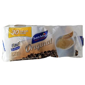 San Mig Supe 3in1 Coffee Oiginal 30 sachet pack (20gX30pcs.) 산미그 슈퍼 3in1 커피 오리지널 30포 (20gX30개), 30개, 19g