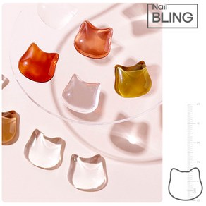 투명 유리알 네일 아트판 조약돌 칼라차트 볼록토끼 5개입, 11번 볼록토끼 (5개입), 5개