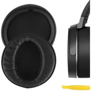 Geekia 단백질 가죽 교체 이어 패드 호환 Sony MDR-XB950BT MDR-XB950B1 MDR-XB950/H 헤드폰 이어 쿠션 이어 컵, 블랙, 1개